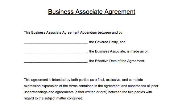 business associate agreement